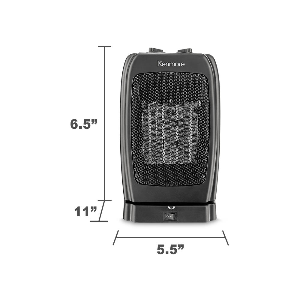Kenmore 95015 Oscillating Ceramic Heater Black