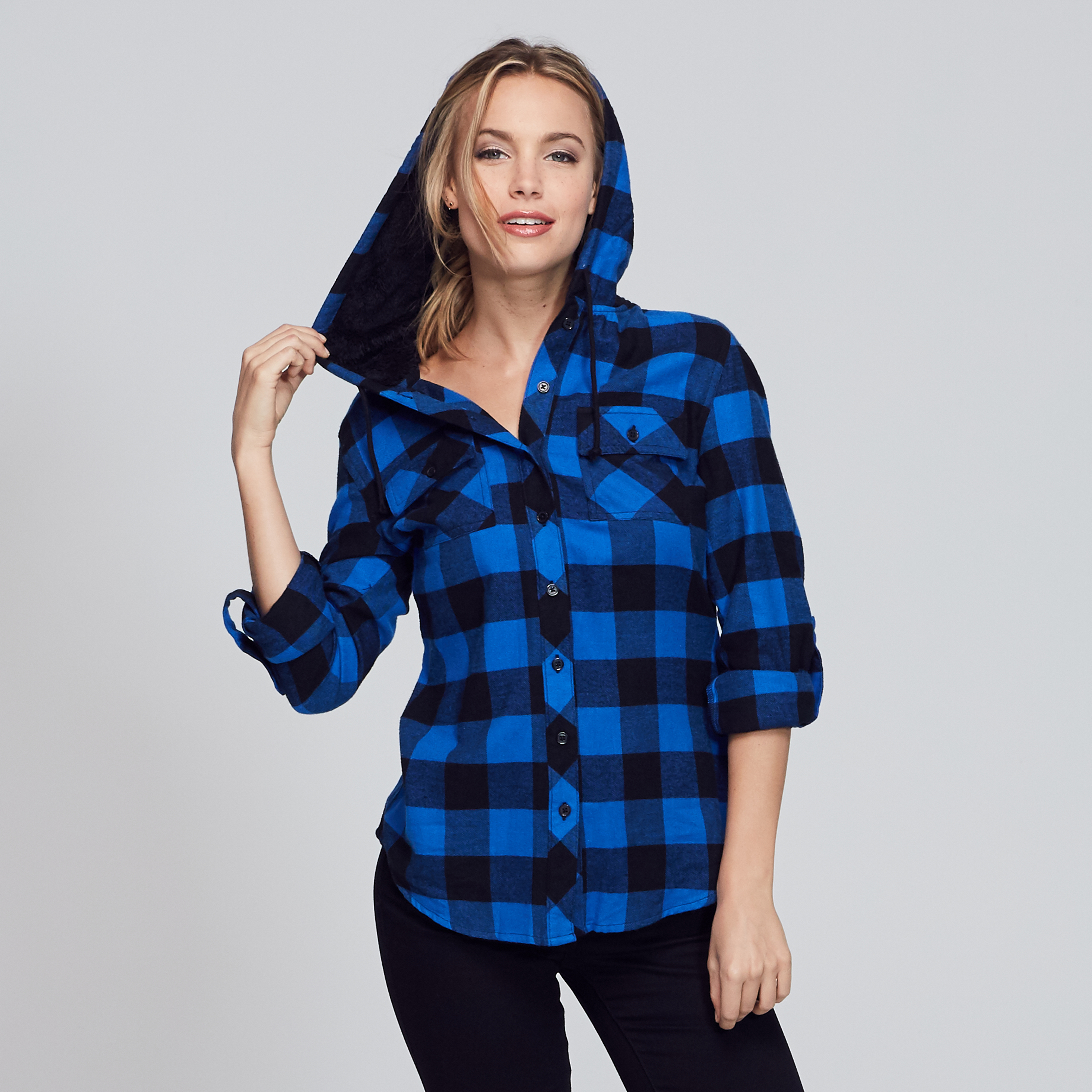 women's buffalo plaid shirt dress