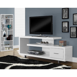 Monarch Specialties Monarch TV STAND - 60"L / WHITE WITH 1 DRAWER