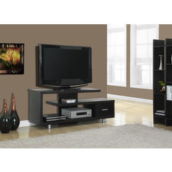 Monarch Specialties TV Stand with 1 Drawer, 60"W, Cappuccino