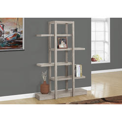 Monarch Specialties , Bookcase Open Concept, Display Etagere, Dark Taupe,71"H