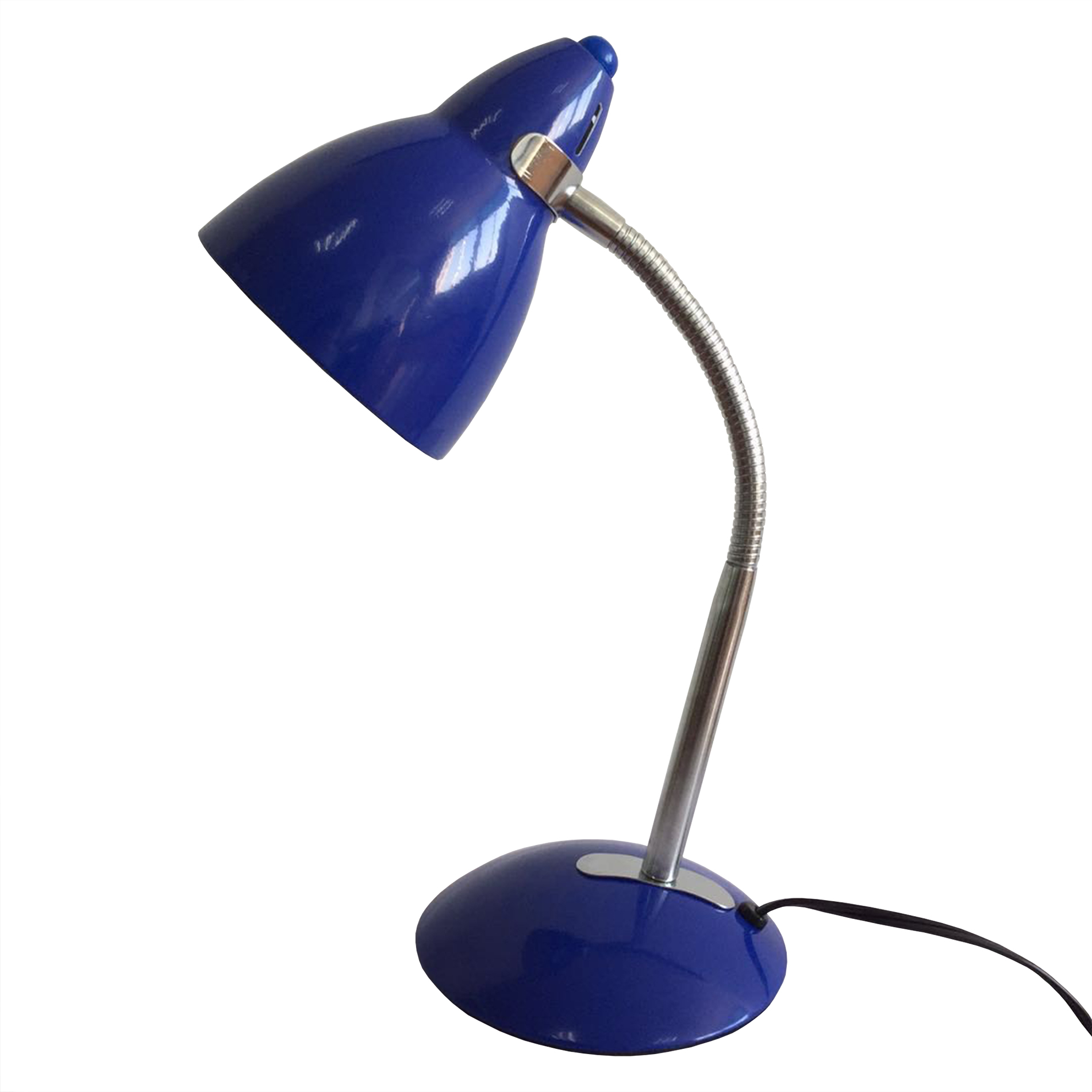 Essential Home 18&#8221; x 6.25&#8221; Gooseneck Desk Lamp with Bulb - Blue