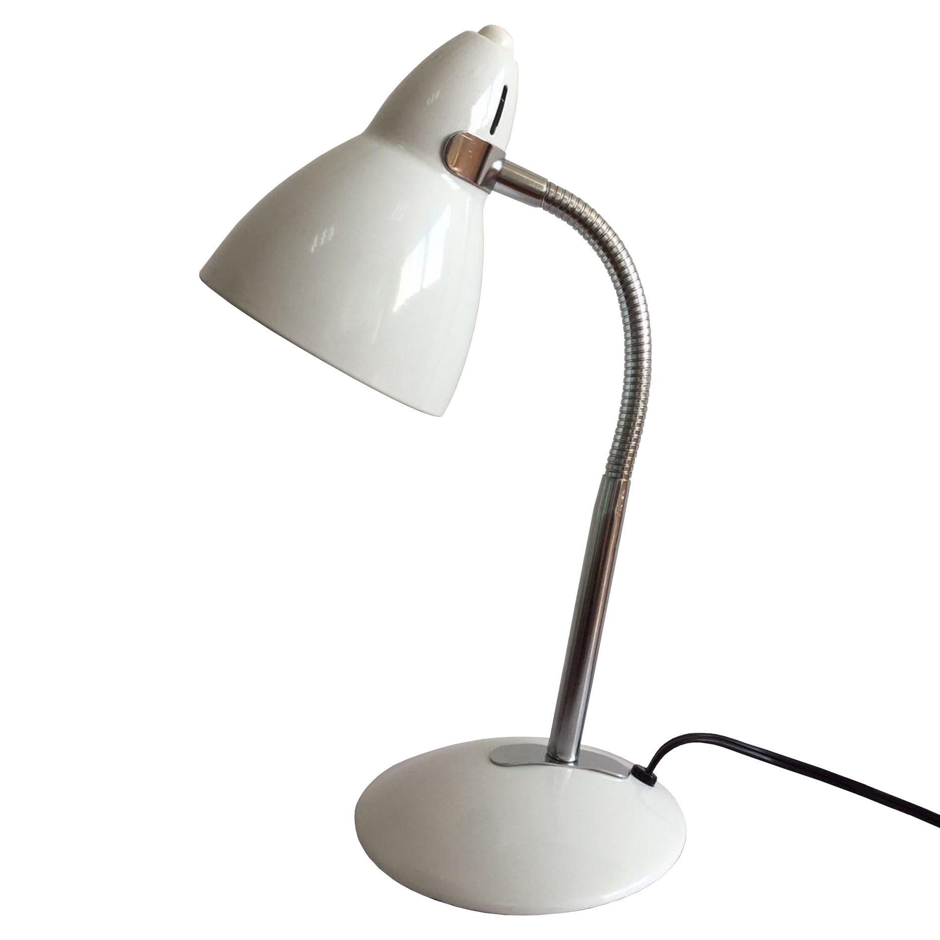 Essential Home 18&#8221; x 6.25&#8221; Gooseneck Desk Lamp  with Bulb - White