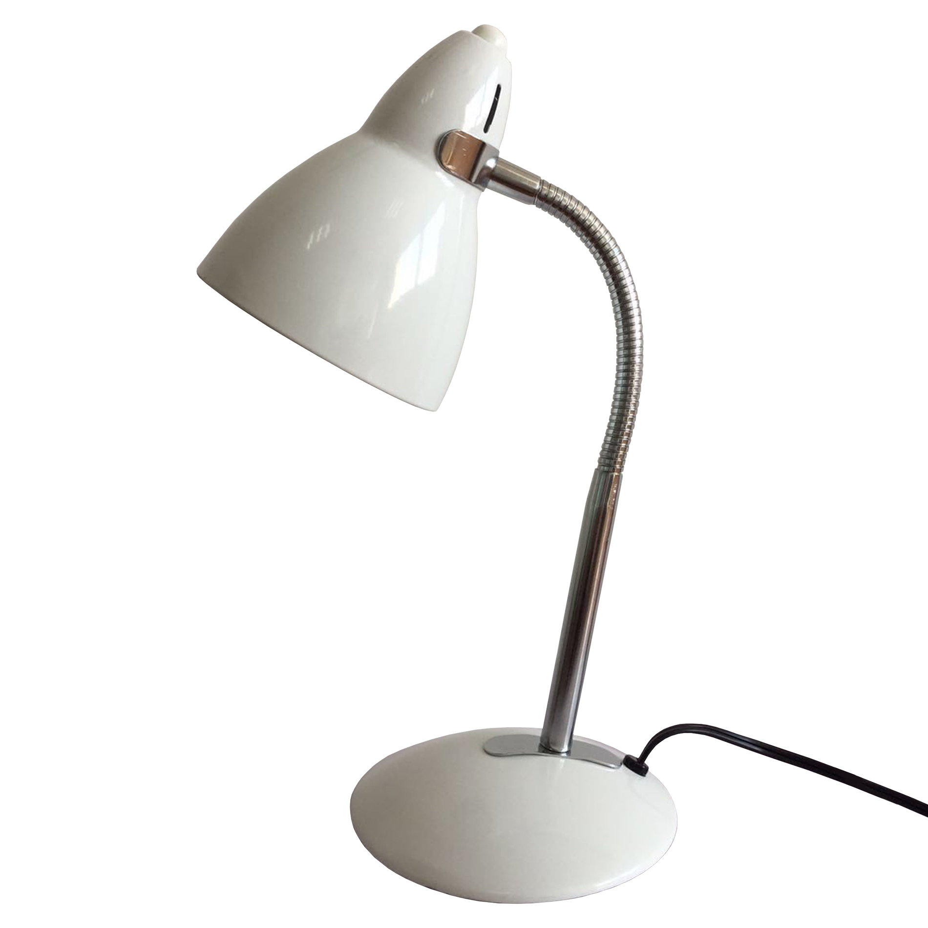Essential Home 18” x 6.25” Gooseneck Desk Lamp with Bulb - White Essential Home 18” x 6.25” Gooseneck Desk Lamp with Bulb - White