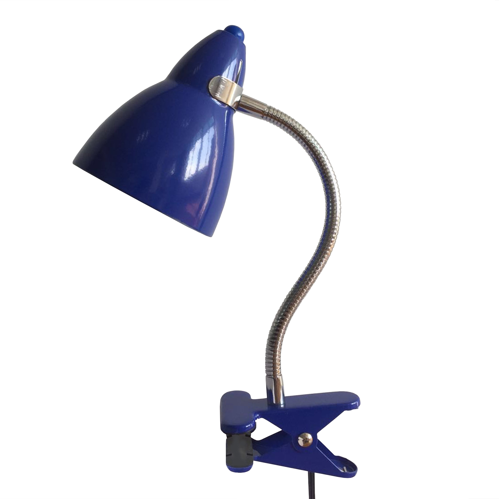 Essential Home 17.5” x 5” Gooseneck Clip Lamp - Blue Essential Home 17.5” x 5” Gooseneck Clip Lamp - Blue