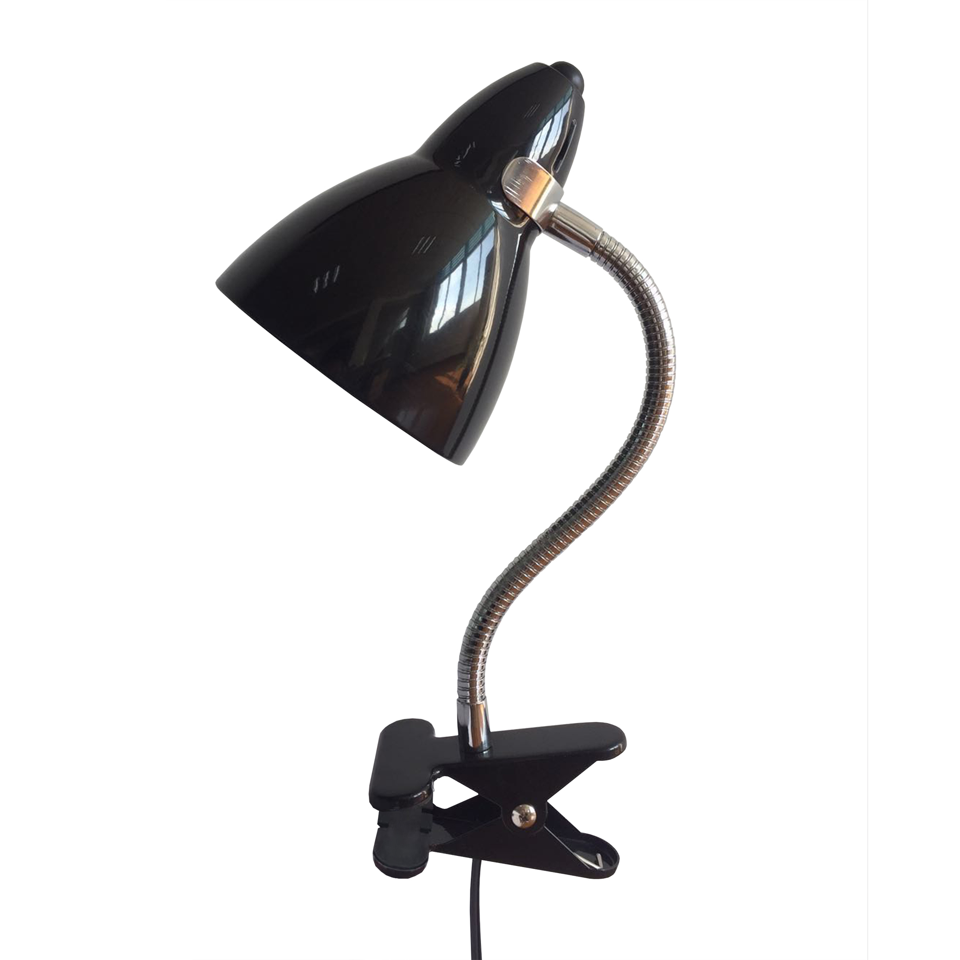 Essential Home 17.5&#8221; x 5&#8221; Gooseneck Clip Lamp - Black