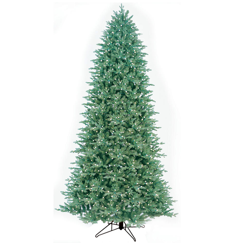General Electric 10.5' Just Cut Aspen Fir Artificial Christmas Tree with 1100 Energy Smart Color Choice Dual Color LED Lights