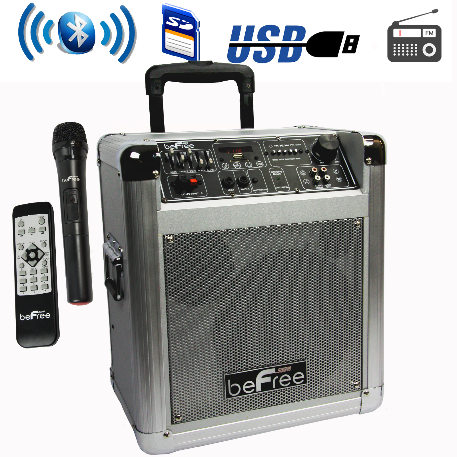 bluetooth rechargeable dj pa speaker kmart