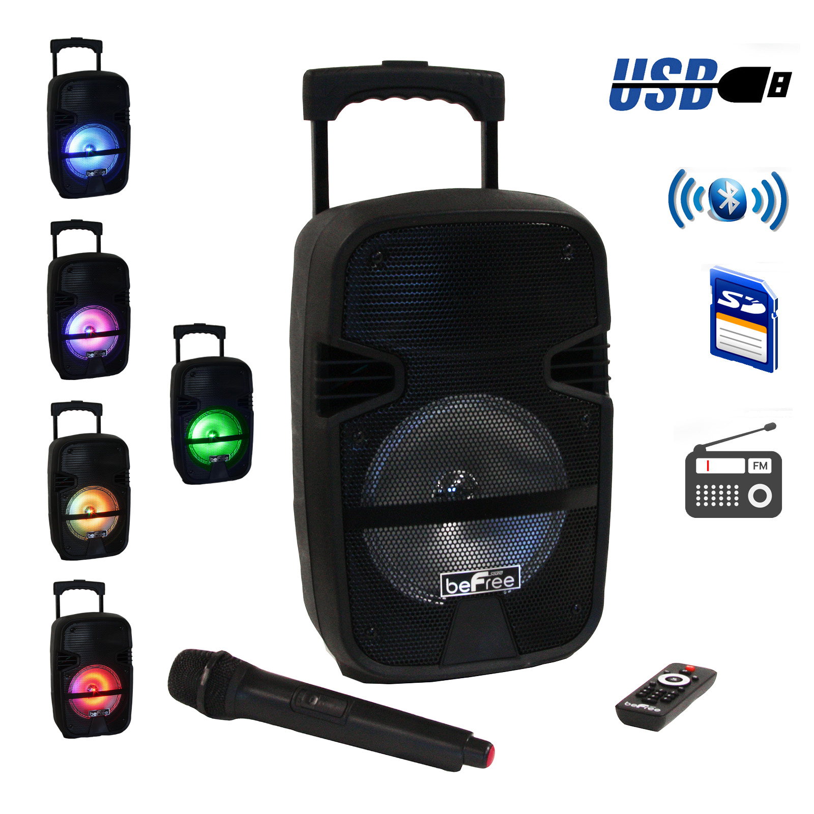 bluetooth rechargeable dj pa speaker kmart