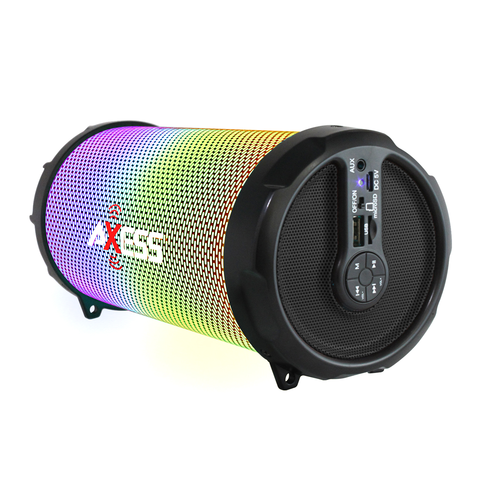 Axess 97098060M LED Bluetooth Media Speaker In Black Axess 97098060M LED Bluetooth Media Speaker In Black