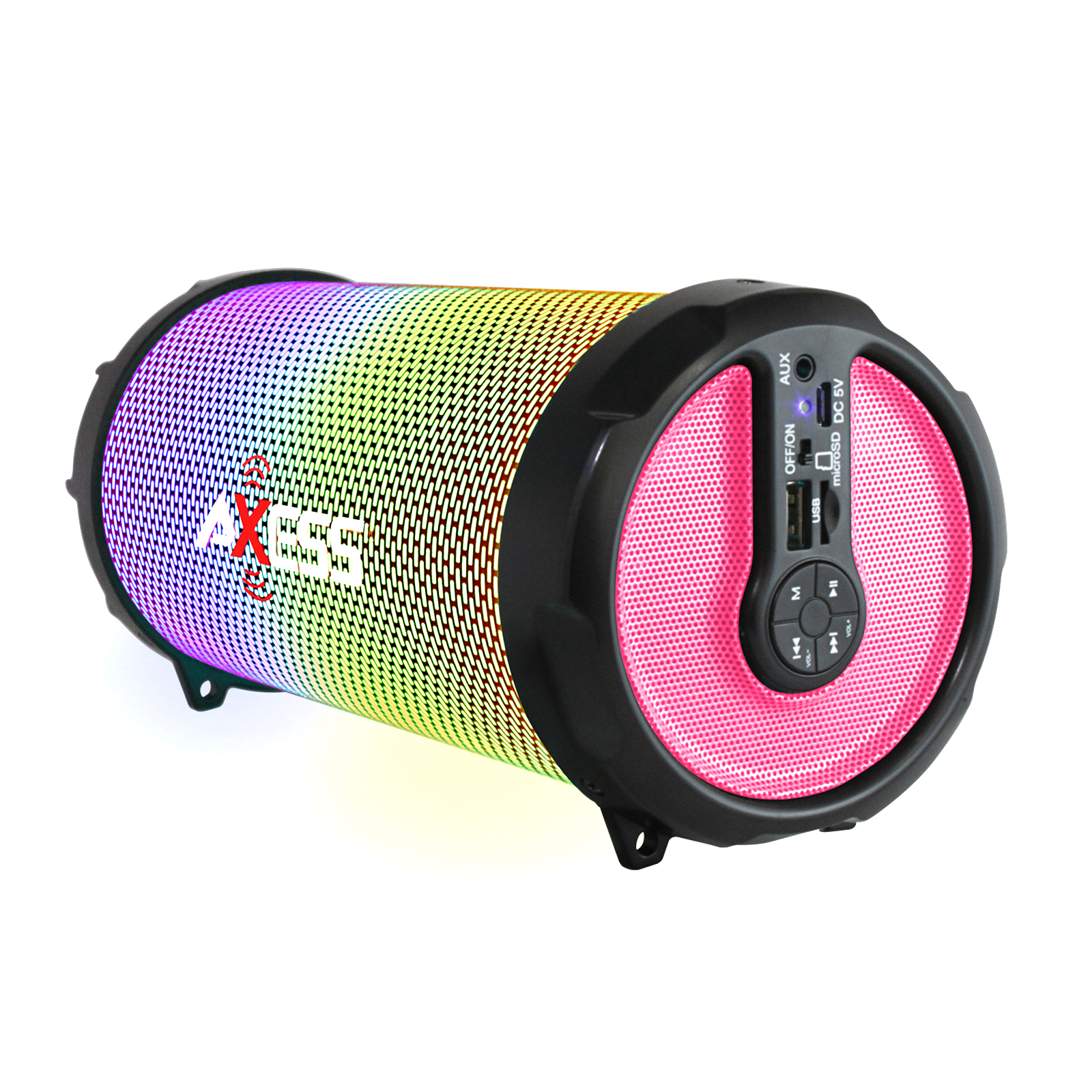 Axess 97098064M LED Bluetooth Media Speaker In Pink Axess 97098064M LED Bluetooth Media Speaker In Pink