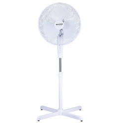 Kool Zone Brentwood Kool Zone Oscillating Stand Fan, 3-Speed 16-inch, White