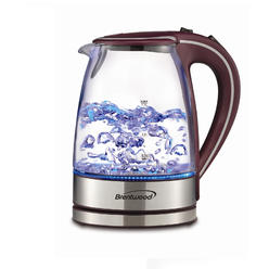 Brentwood KT1900PR 1.7L Tempered Glass Tea Kettle- Purple