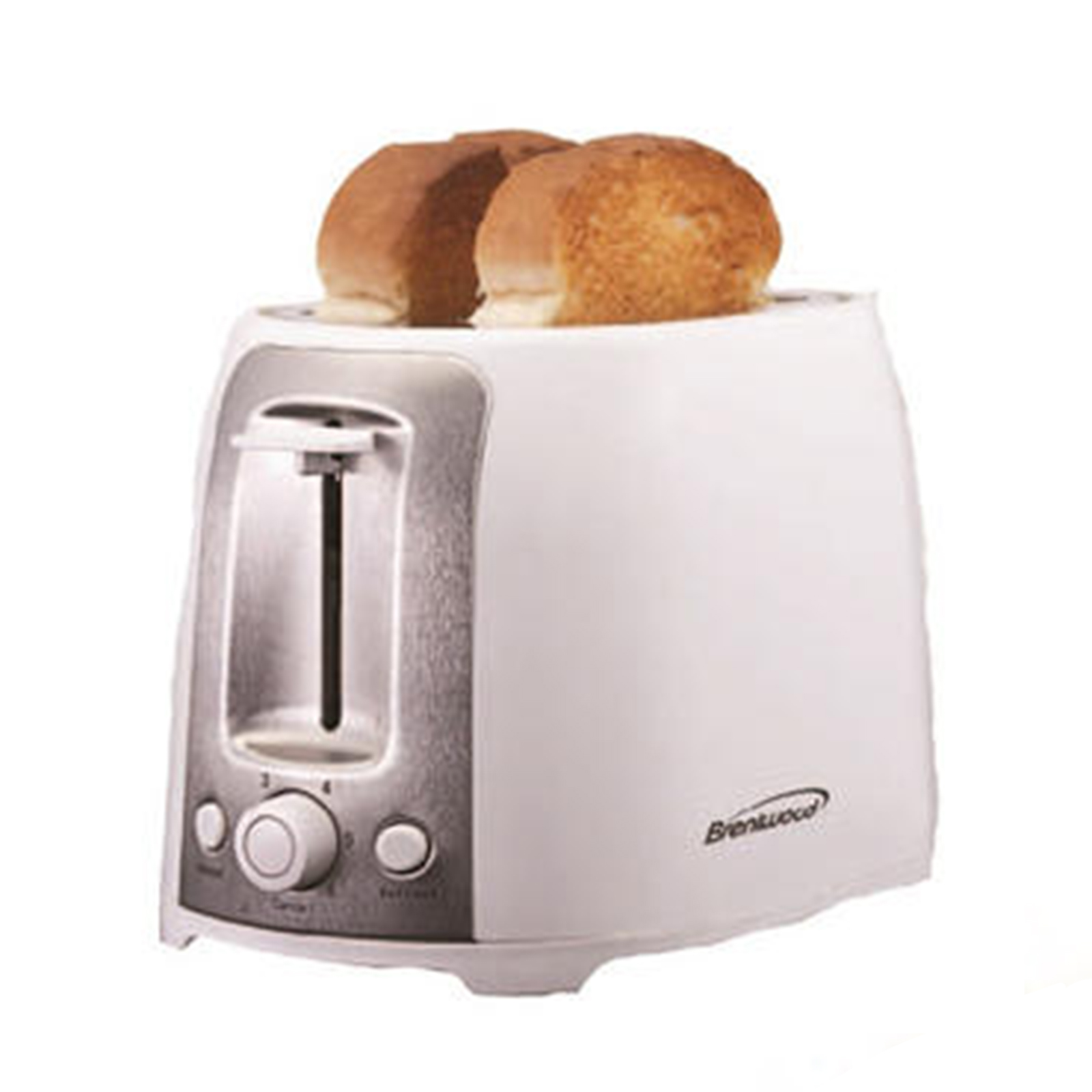 Brentwood 97091230M 2-Slice Cool Touch Toaster in White and Stainless Steel