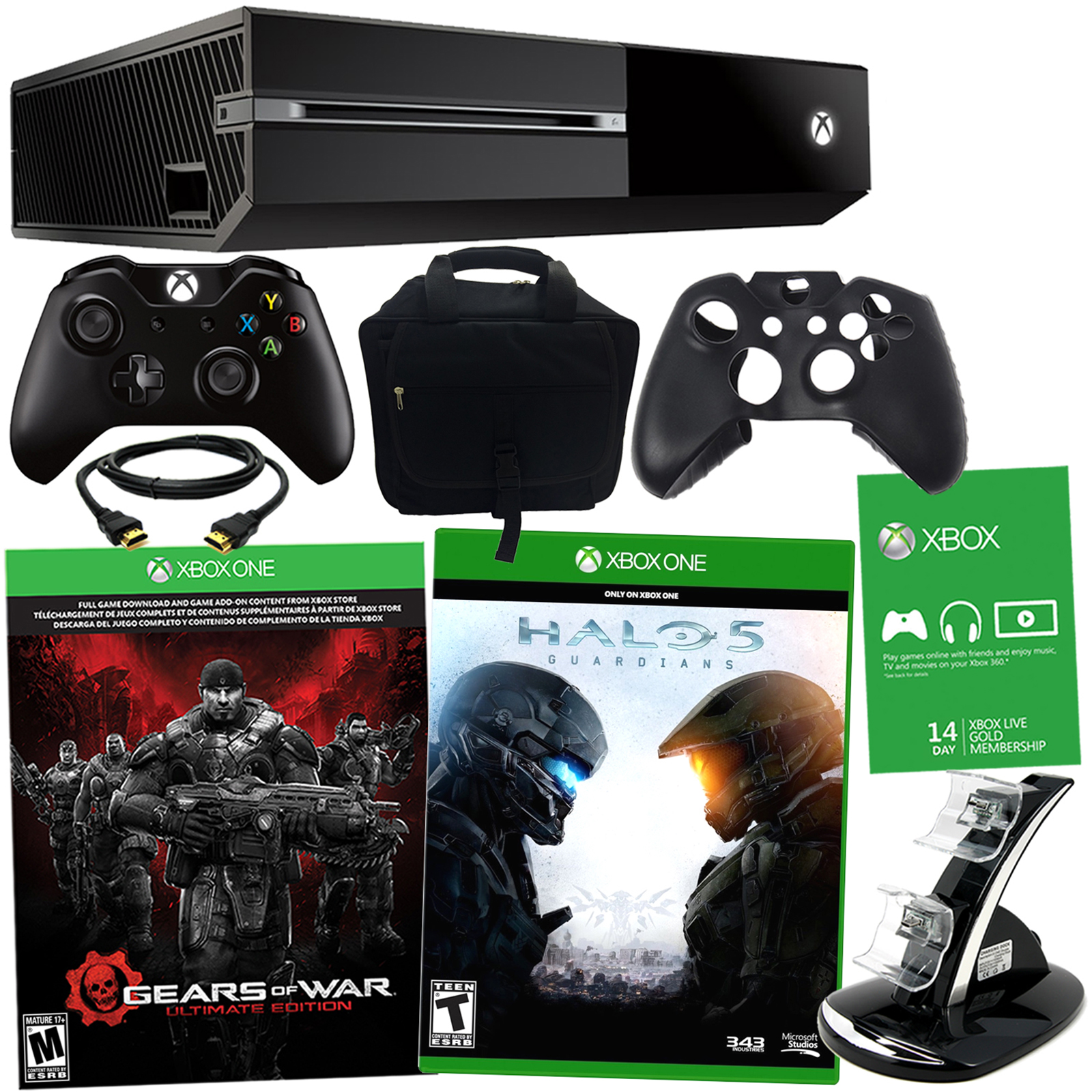 Microsoft Xbox One 500GB Gears of War Ultimate Edition Bundle with HALO 5 & Accessories Shop