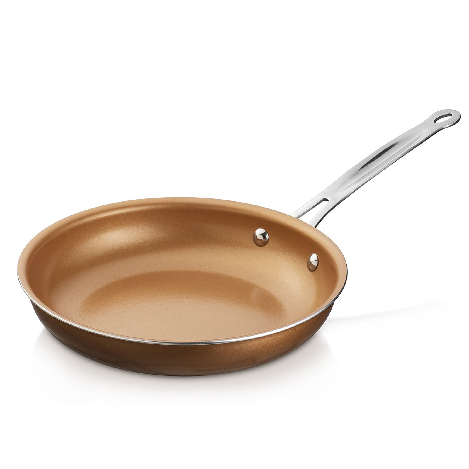 Brentwood 11.5" Induction Copper Frying Pan Set with Non-Stick, Ceramic Coating