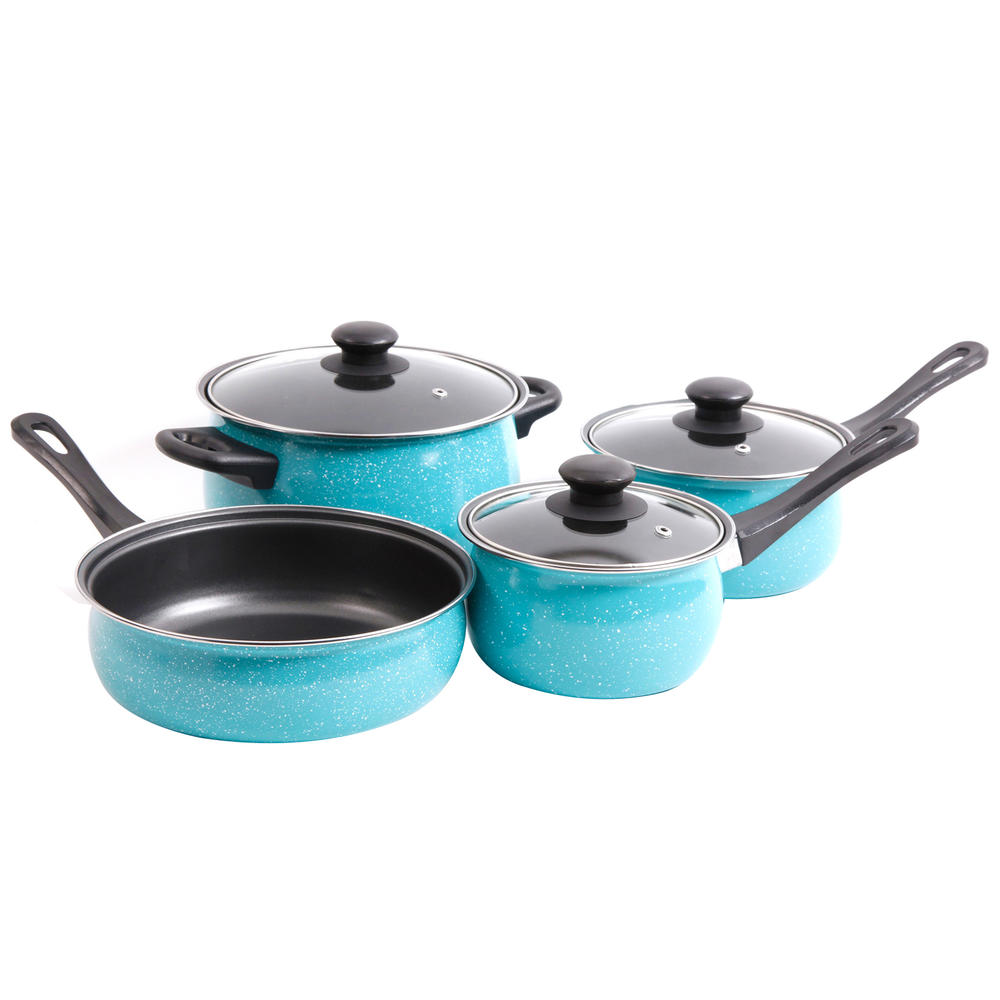 Gibson Home Casselman 7 pc Cookware Set - Turquoise