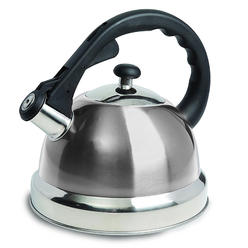 Mr. Coffee Claredale 1.7 Qt Whistling Tea Kettle - Brushed SS - Nylon Handle - SS