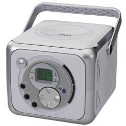 Jensen Spectra Merchandising Intl Inc CD-555 White & Silver Portable Bluetooth Music Sy