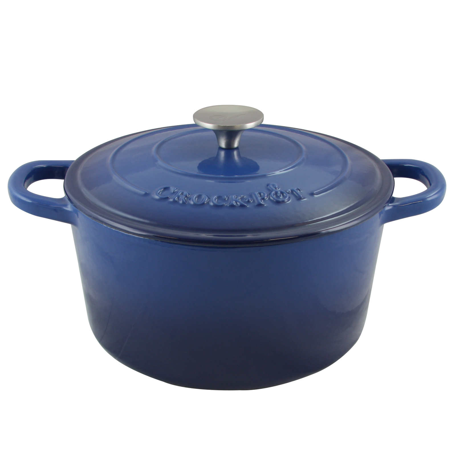 CrockPot. Artisan 5 Quart Round Enameled Cast Iron Dutch Oven in