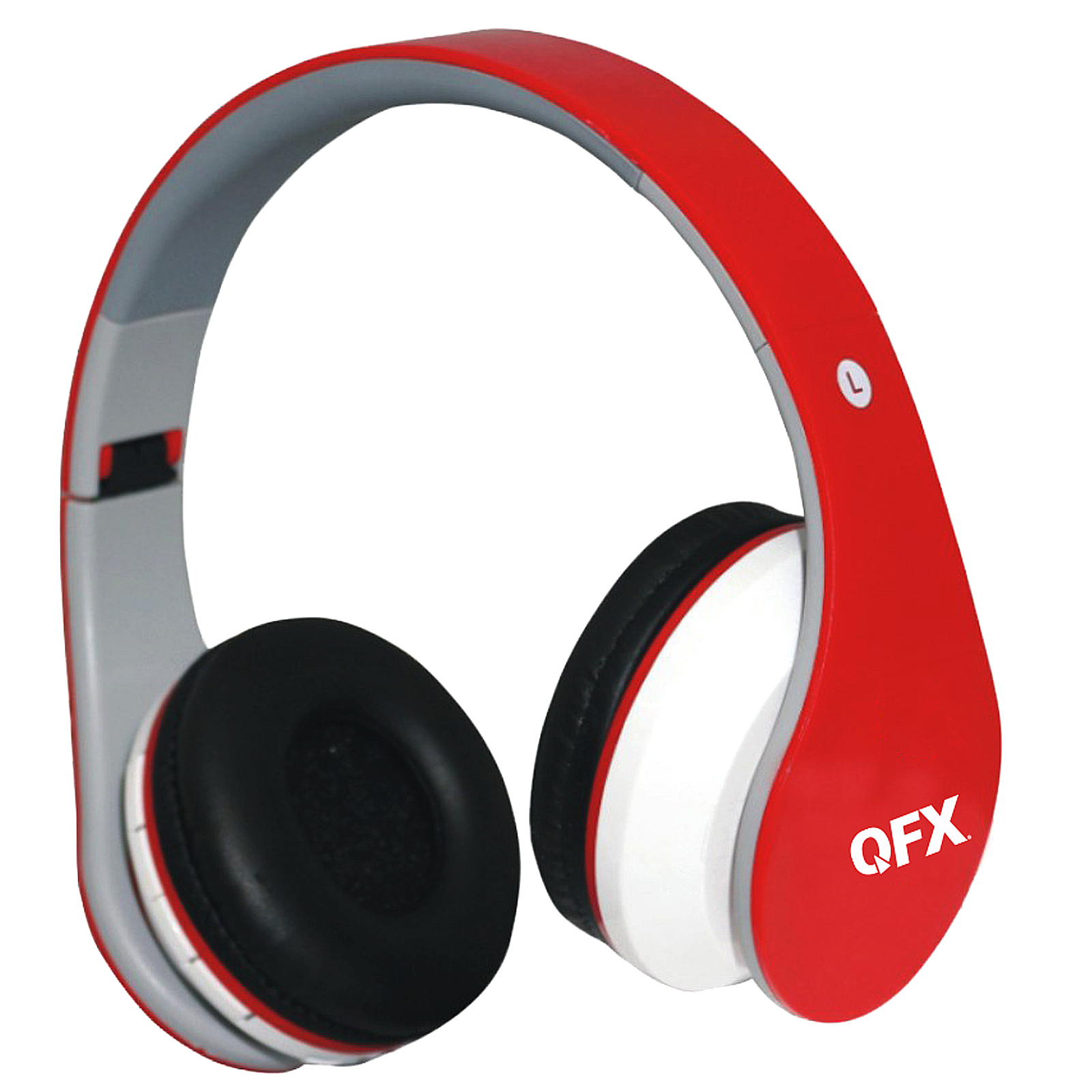 QFX 970103175M Folding Bluetooth Stereo Headphones- Red
