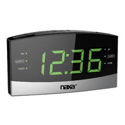 Naxa Bluetooth Easy-Read Dual Alarm Clock with Daily Repeat and USB Charge Port