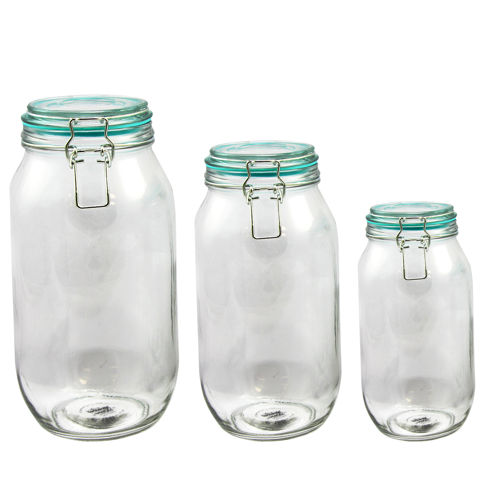 General Store Hollydale 4 Quart Preserving/Storage Jar Set with Wire Bail & Trigger Closure