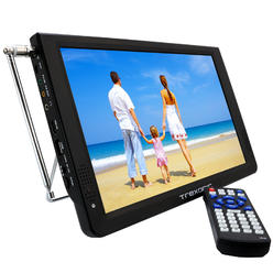 Trexonic Portable  Ultra Lightweight Rechargeable Widescreen 12" LED TV With HDMI,  SD, MMC, USB, VGA,  Headphone Jack, AV Inp