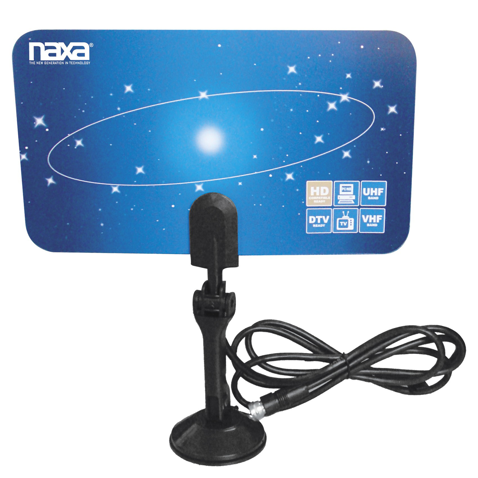 Naxa 97086479M Ultra-Thin Flat Panel Style High Powered Antenna Suitable for HDTV and ATSC Digital Television