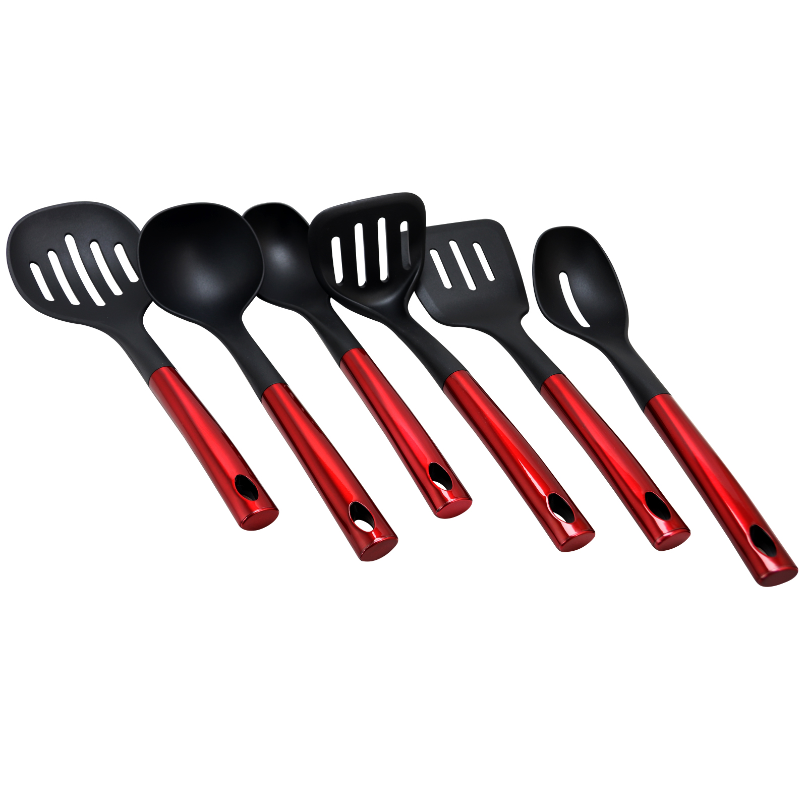 Better Chef Nylon Kitchen Utensil Set in Red, Set of 6