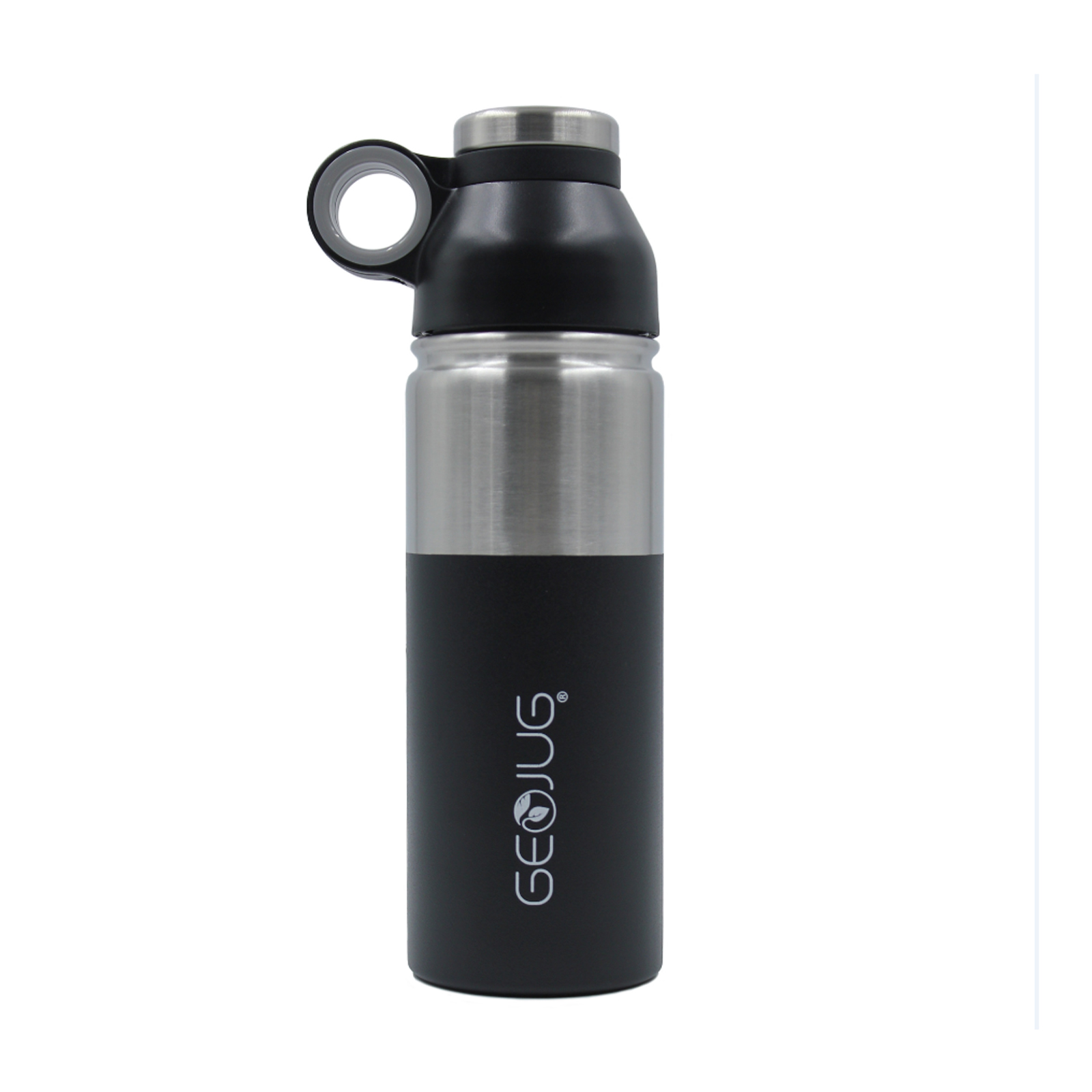 Brentwood GeoJug 18oz Stainless Steel Vacuum Insulated Water Bottle, Black