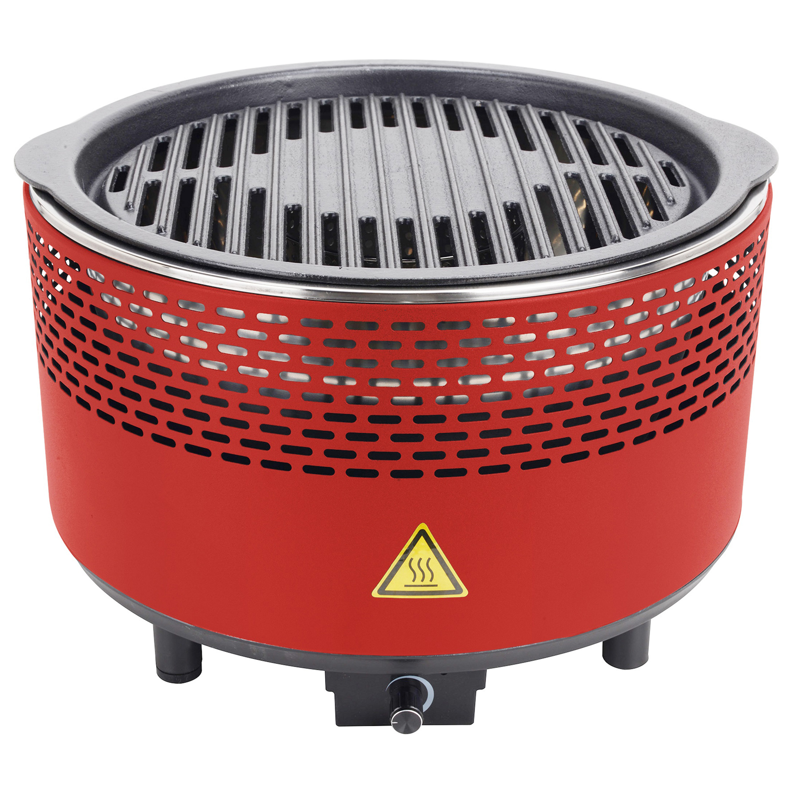 Brentwood Non-Stick Smokeless Portable BBQ in Red