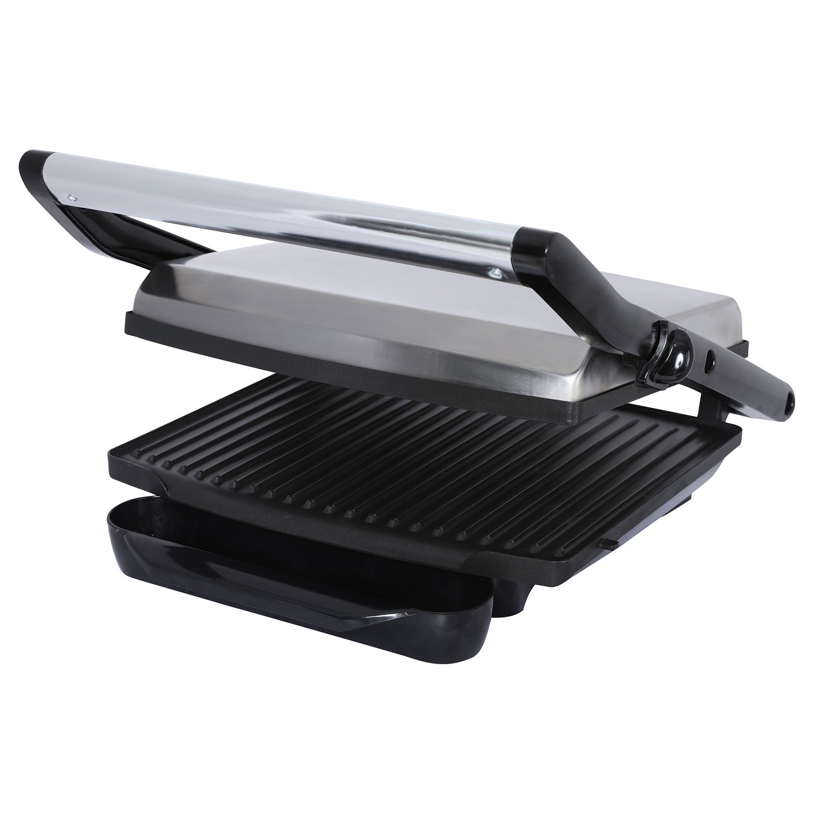 Brentwood Compact Non-Stick Panini Press & Sandwich Maker, Stainless Steel