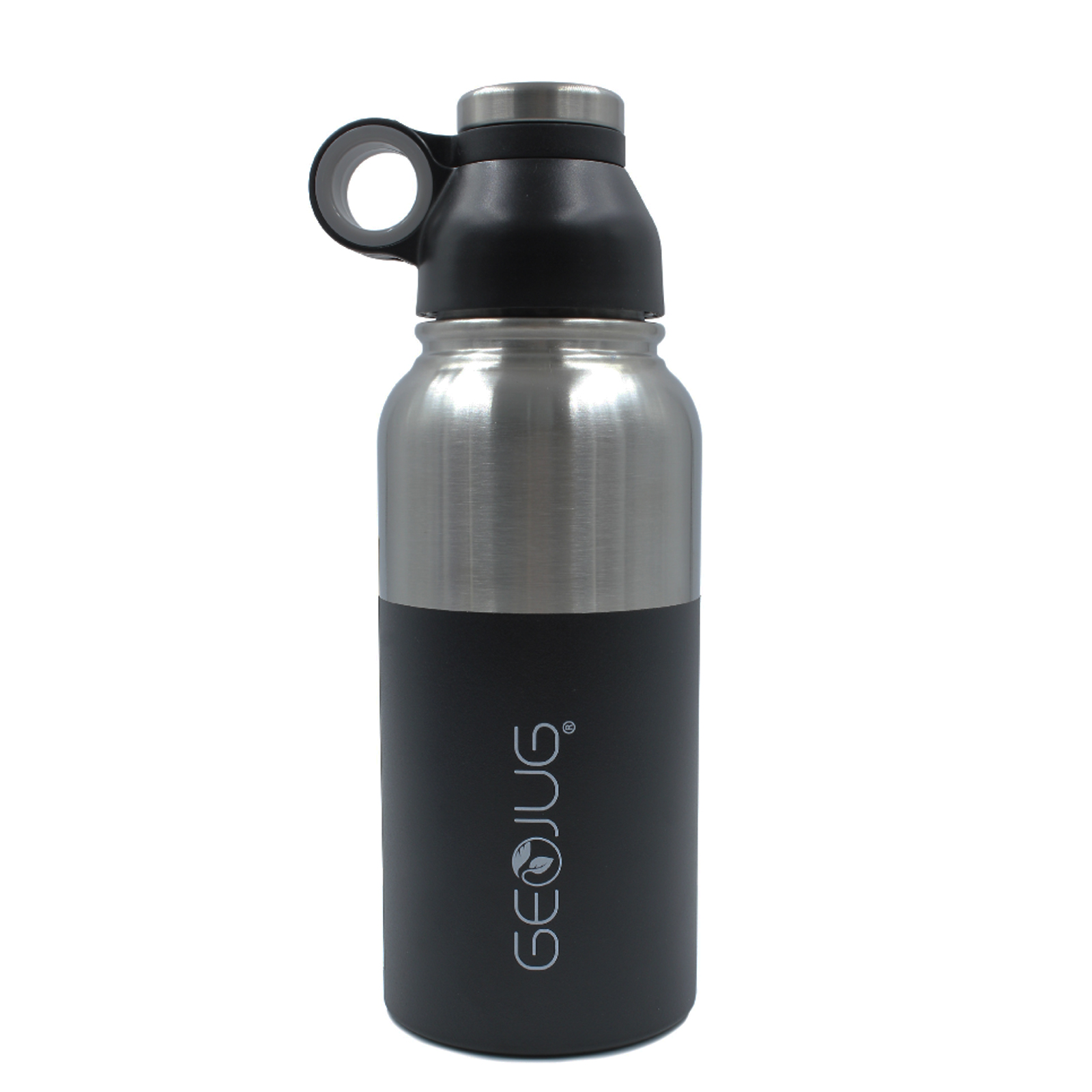 Brentwood GeoJug 32oz Stainless Steel Vacuum Insulated Water Bottle, Black