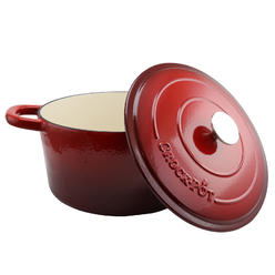 Crock-Pot Gibson 69144.02 7 qt Round Dutch Oven Crock Pot&#44; Red