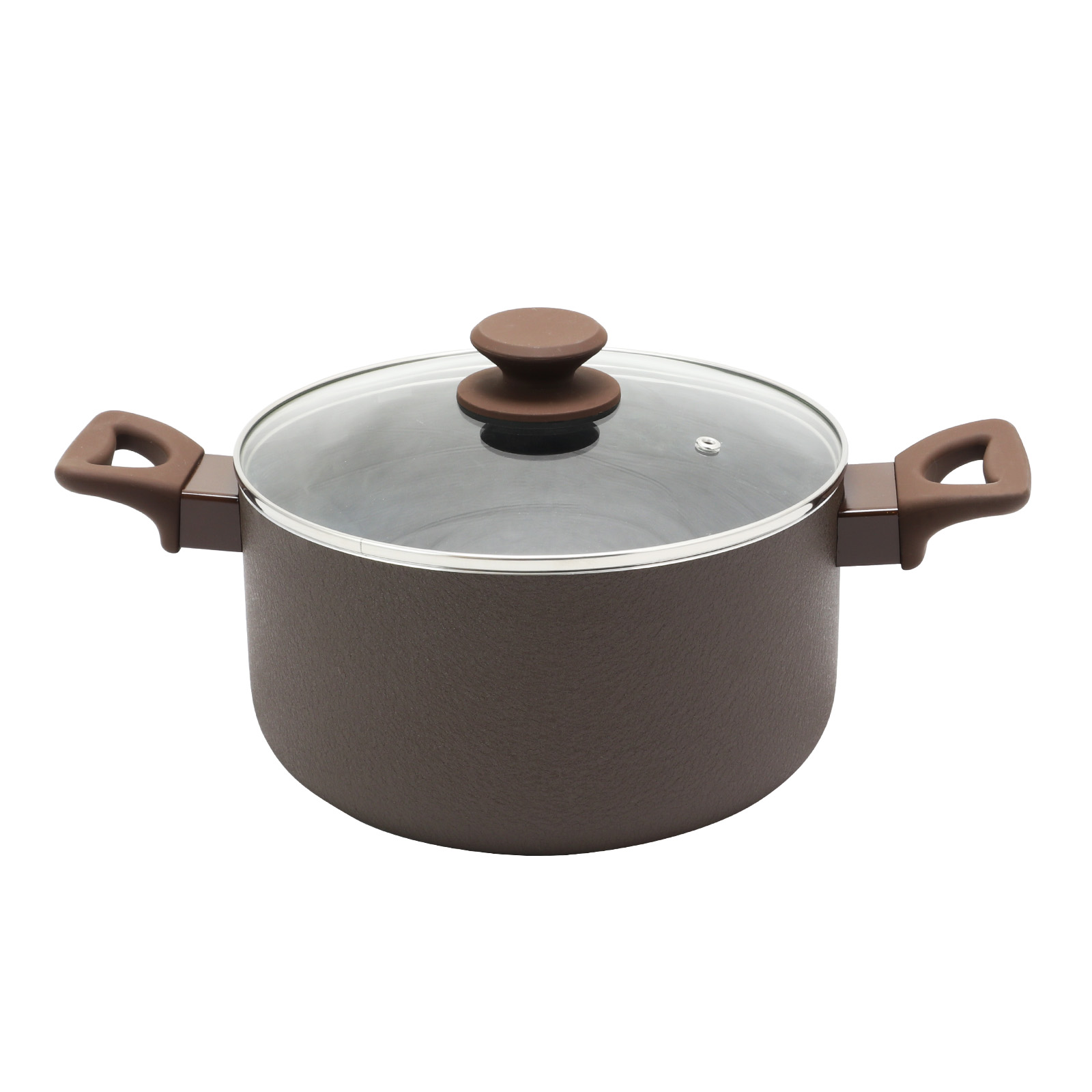Oster Ashford 6 Quart Aluminum Dutch Oven with Lid in Brown