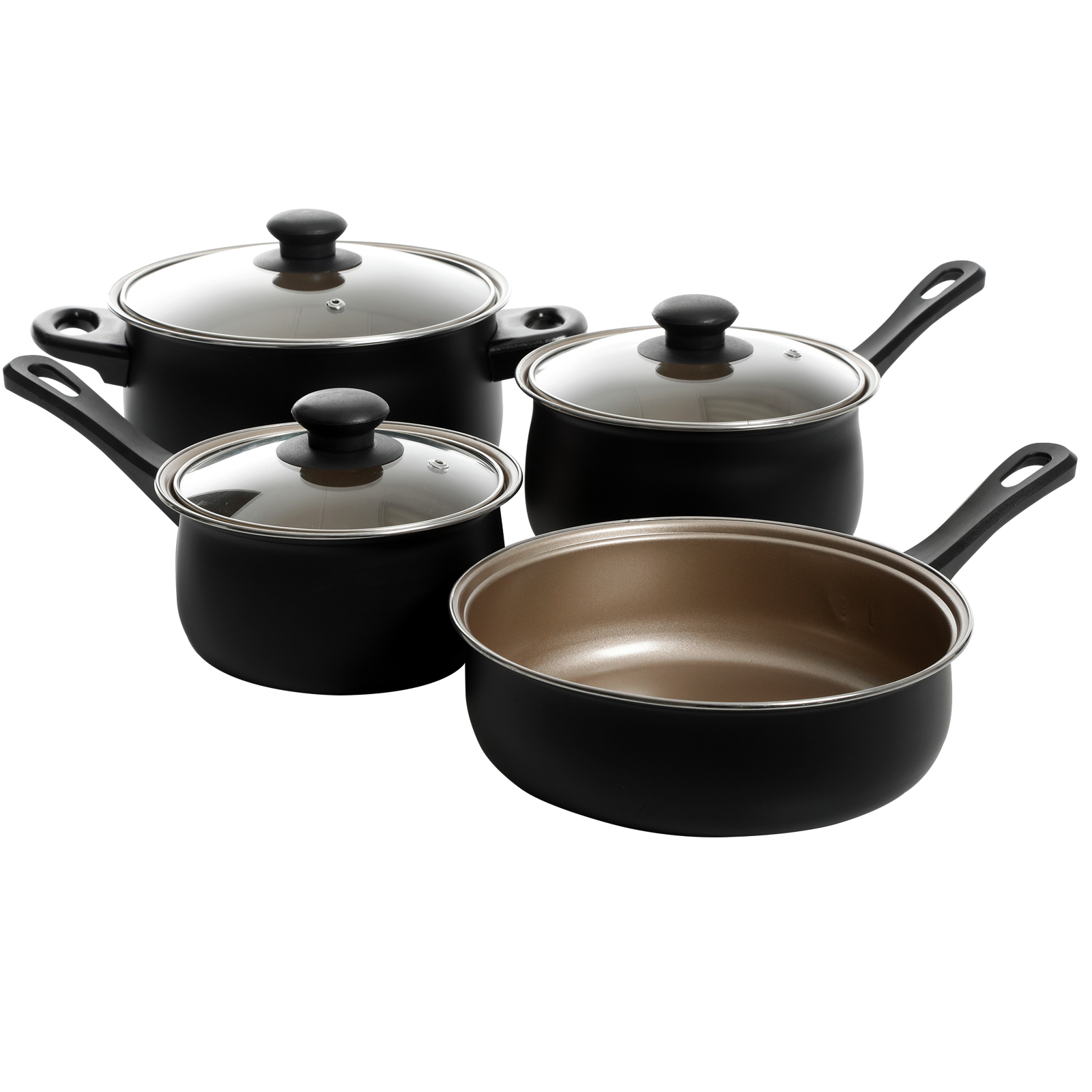 Gibson Home Chef Du Jour 7 Piece Nonstick Cookware Set in Champagne
