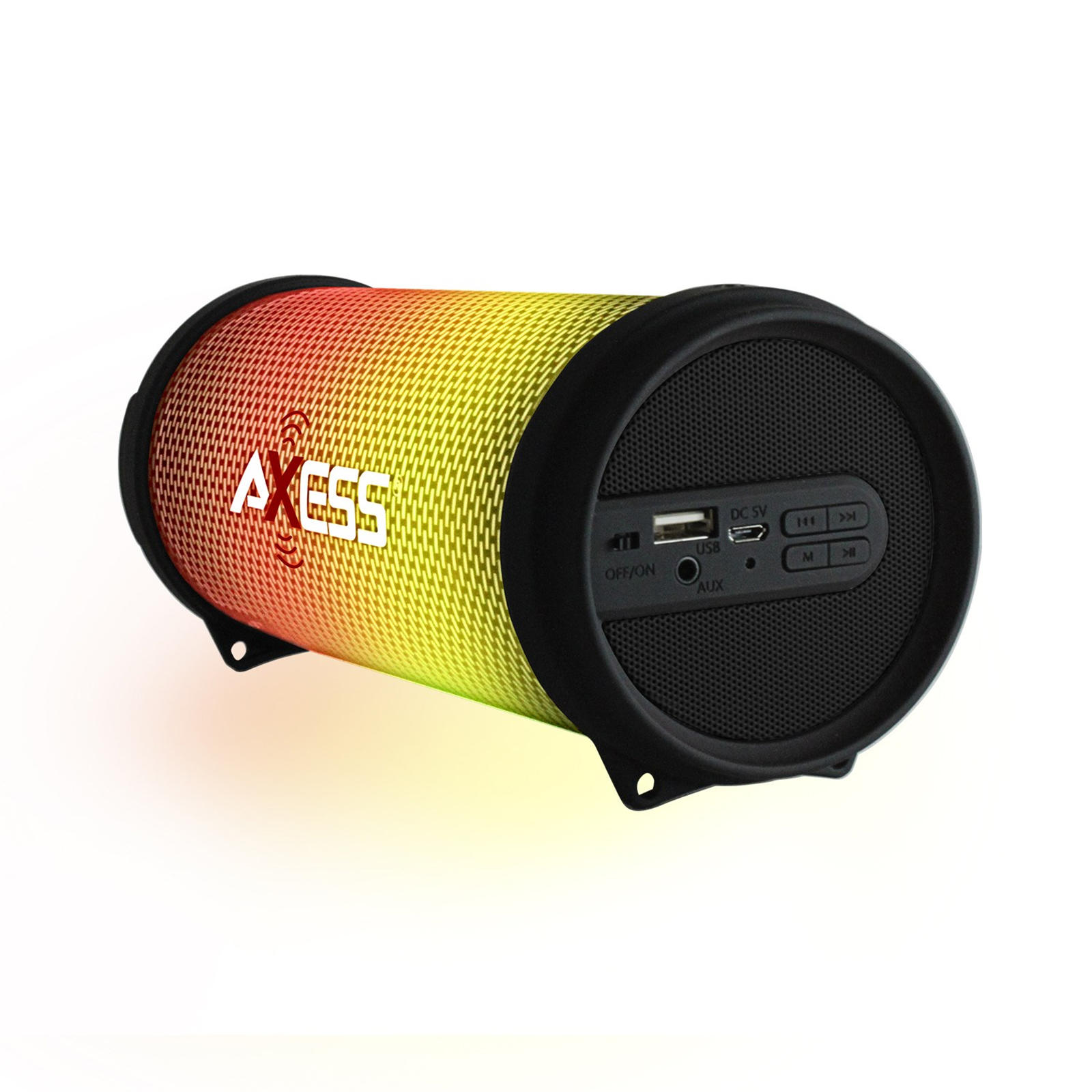 Axess 970109291M HIFI Bluetooth Media Speaker with Colorful RGB Lights in Black