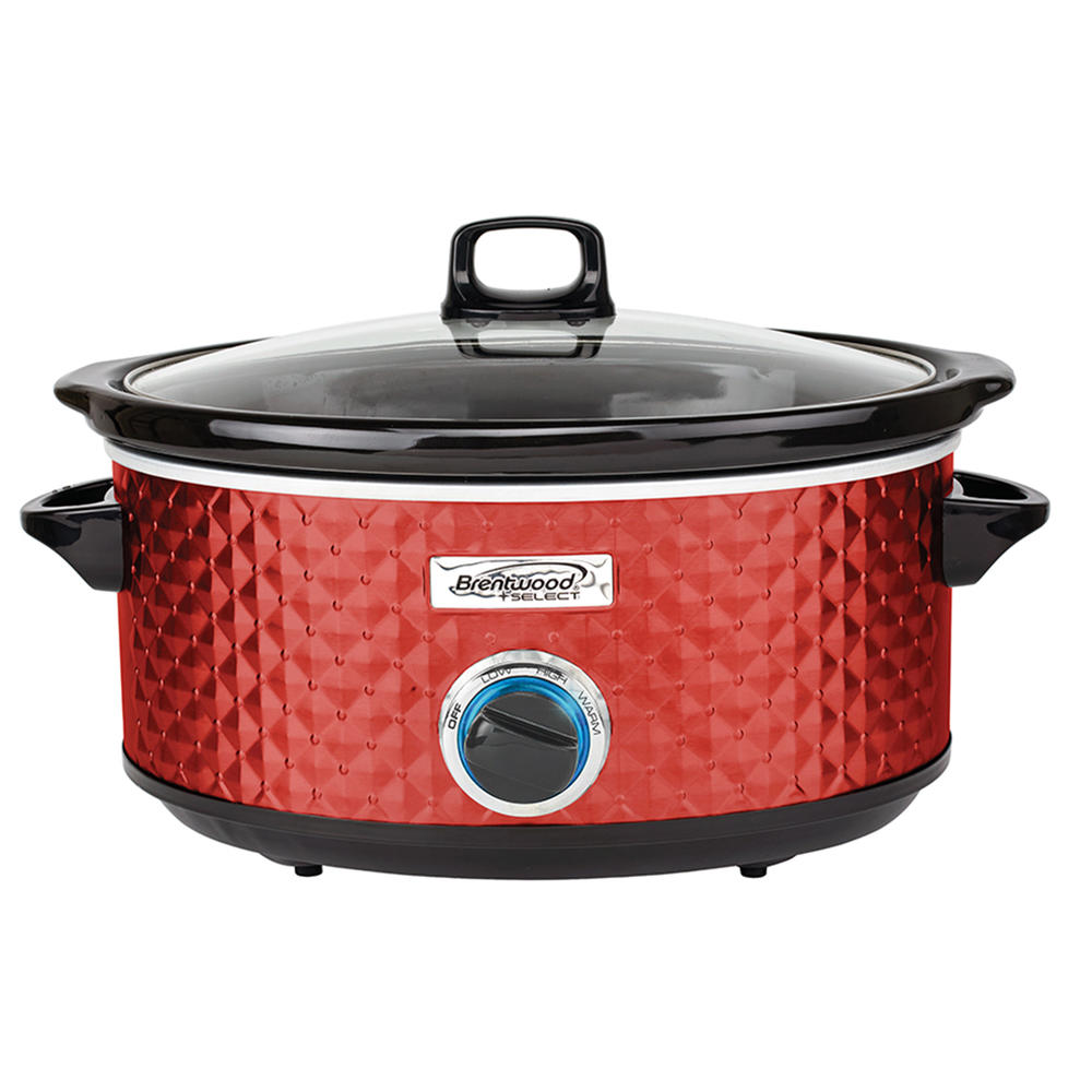 Brentwood 970109857M 7 Quart Slow Cooker in Red