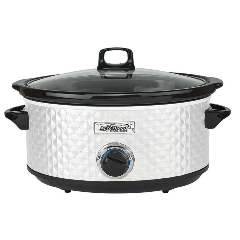 Brentwood 970109859M 7 Quart Slow Cooker in White