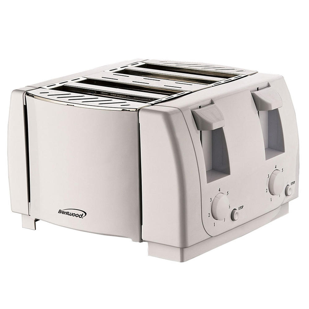 Brentwood 970109861M 4 Slice Cool Touch Toaster in White