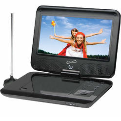 Supersonic SC-259 9” TFT Portable DVD/CD/MP3 Player with TV Tuner, USB & SD Card Slot