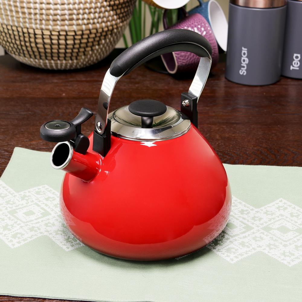 Mr. Coffee 970105330M Marlowe 3 Quart Tea Kettle in Gradient Red
