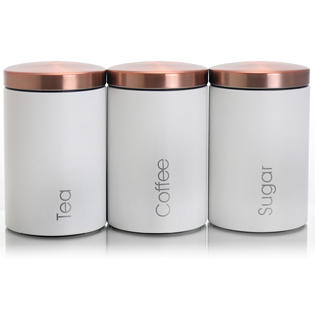 MegaChef Essential Kitchen Storage 3 Piece Sugar, Coffee ...