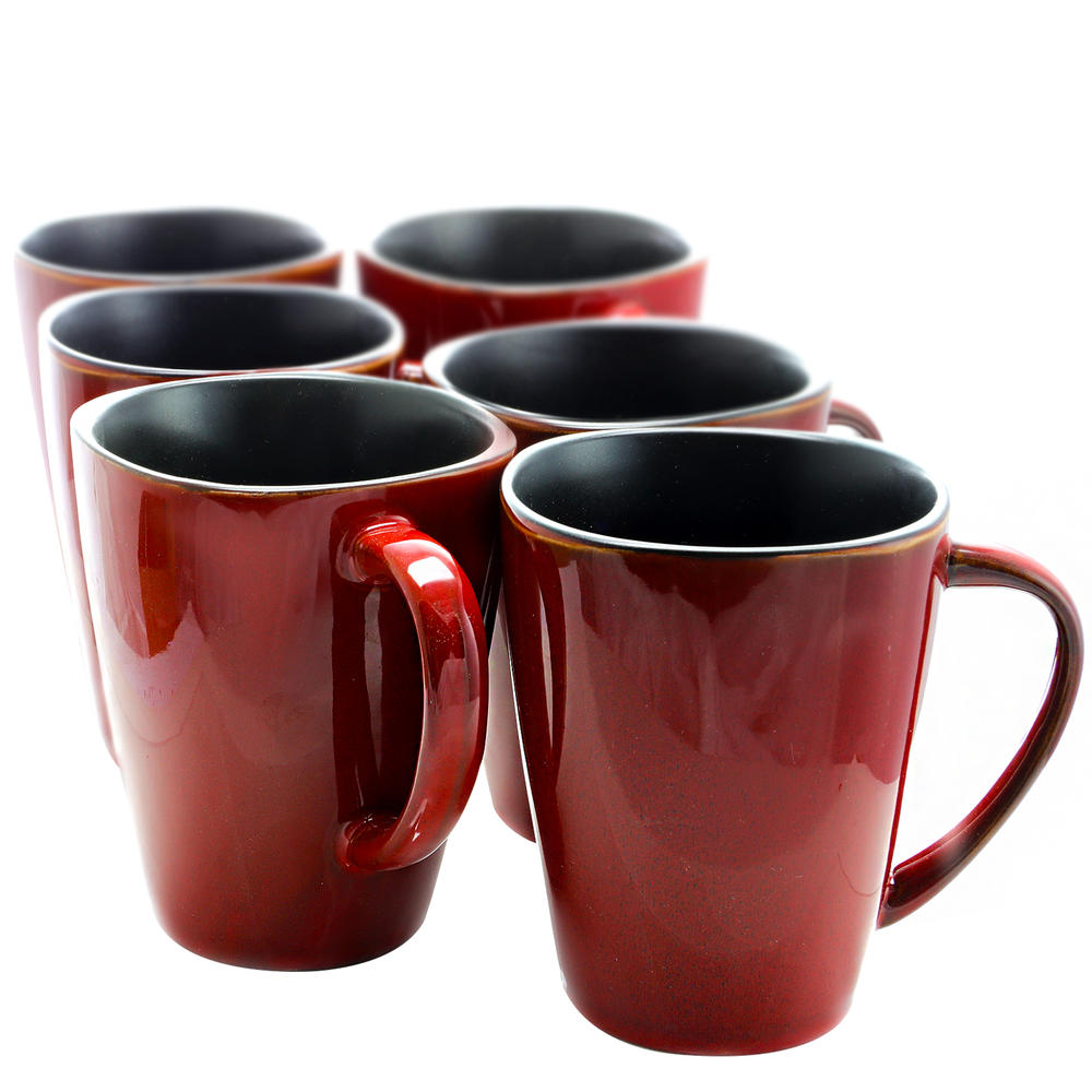 Elama 's Harland 6 Piece Set of Luxe and Large 14 Oz Dinner Mugs