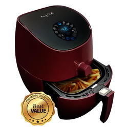 Megachef Airfryer and Multi-Cooker with 7 Pre-Programmed Settings, 3.5 quart, Burgundy (MCAI-307)