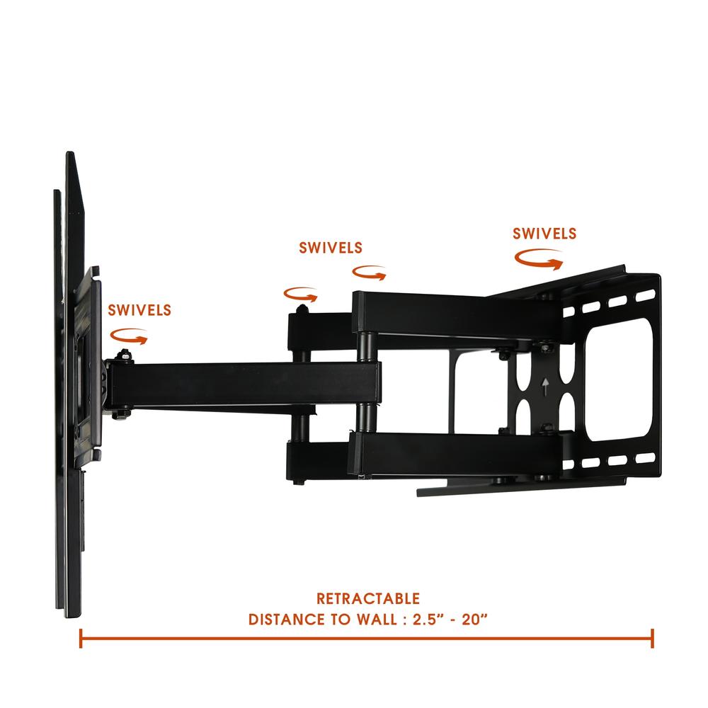 Megamounts 97094975M Full Motion Double Articulating Wall Mount for 32-70 Inch Displays