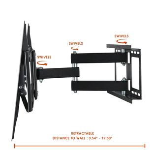 MegaMounts Full Motion Wall Mount with Bubble Level for 26 - 55 Inch LCD, LED, and Plasma Screens main image 1