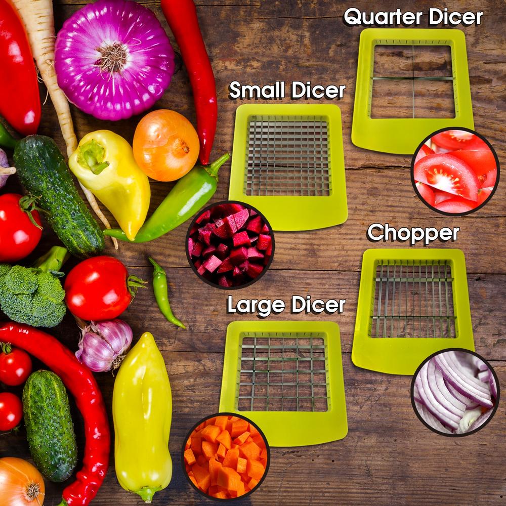 MegaChef 10-in-1 Multi-Use Salad Spinning Slicer, Dicer and Chopper