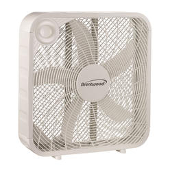 Kool Zone Brentwood F20SW 20 in. Slim Compact 3 Speed High Velocity 5 Blade Box Fan&#44; White